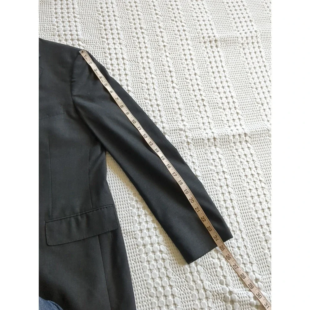 J Crew Aldridge‎ Wool Loro Piana Super 120s Blazer Sz 36 R Charcoal Gray